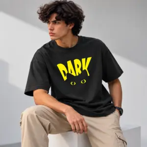 Mystery Question Mark Black Oversized T-Shirt